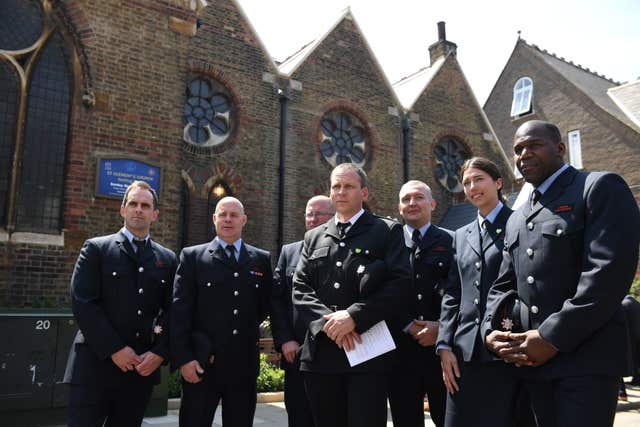 Members of the fire brigade from Ladbroke Road station, who attended to the fire