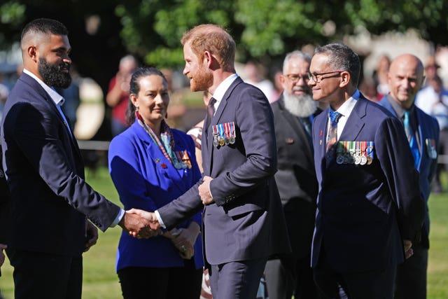 The Duke of Sussex meets Indigenous veterans at the Australian War Memorial in Canberra 