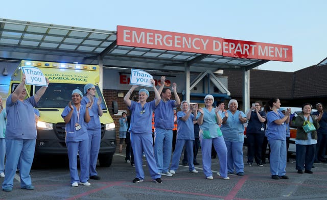 Doctors, nurses and NHS staff (Gareth Fuller/PA)