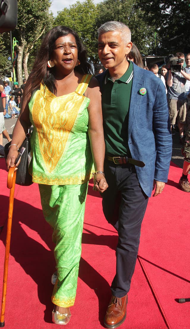 Mr Khan with Ms Mendy at the Notting Hill Carnival Family Day in 2017
