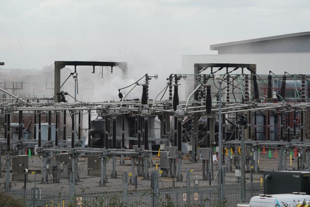 A view of the North Hyde electrical substation. 