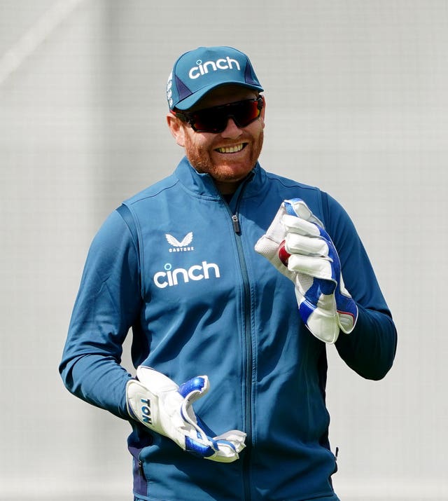 Jonny Bairstow during a nets session at Lord's