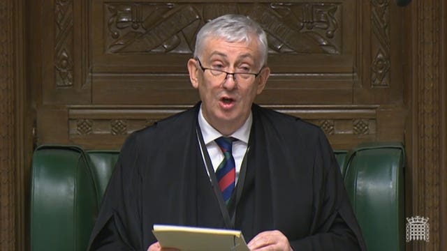 Sir Lindsay Hoyle (Parliament TV/PA)