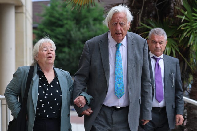 Siobhan Rose and Andrew Rush with Michael Mansfield KC