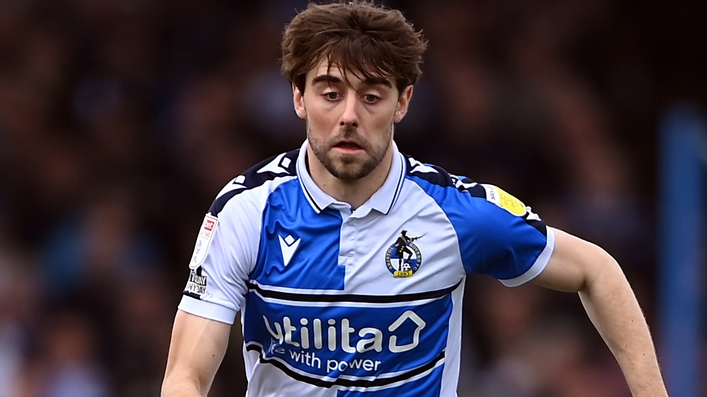 Antony Evans’ second-half penalty won the match for Bristol Rovers (Simon Galloway/PA)