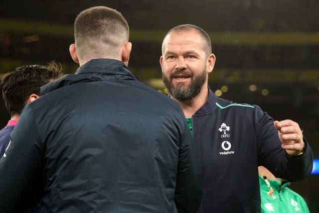 Andy Farrell celebrates victory over South Africa