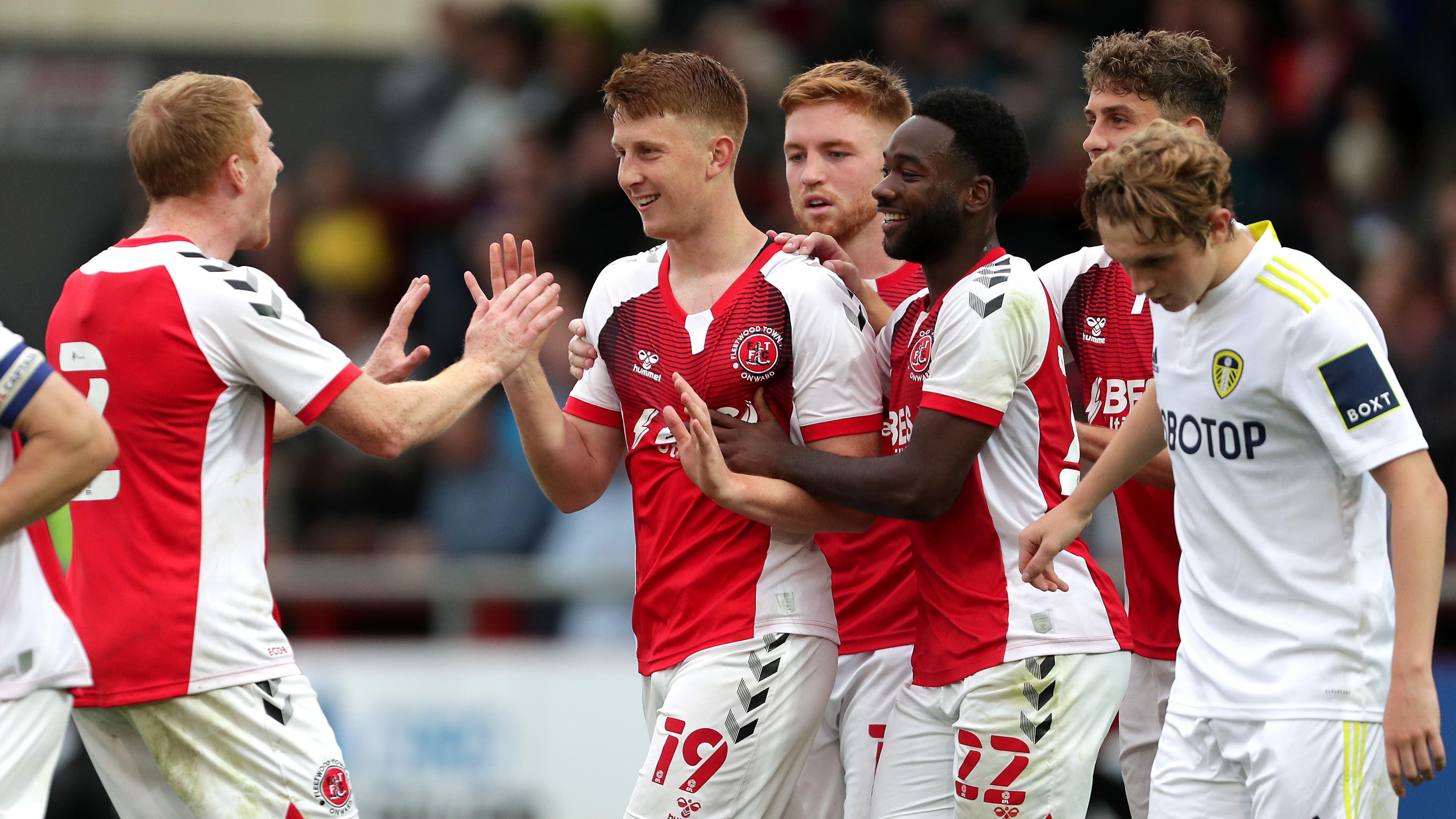 Fleetwood’s Ged Garner (centre) scored the only goal of the game (Richard Sellers/PA).