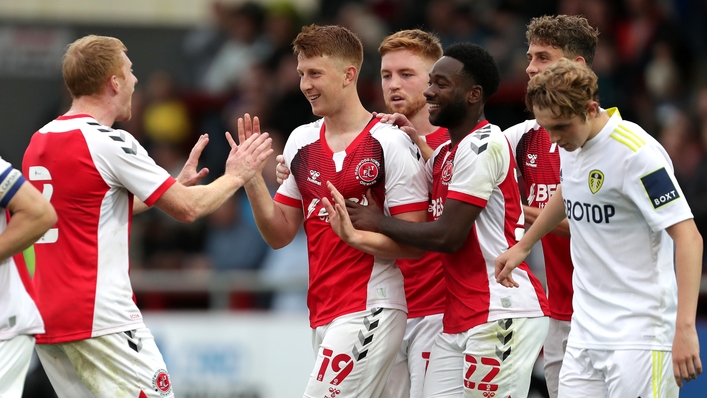 Fleetwood’s Ged Garner (centre) scored the only goal of the game (Richard Sellers/PA).