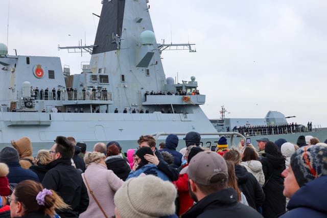 Families wait to be reunited in Portsmouth 