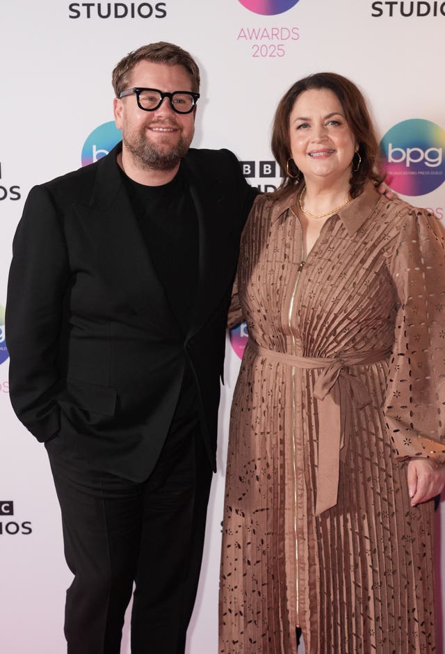 James Corden and Ruth Jones