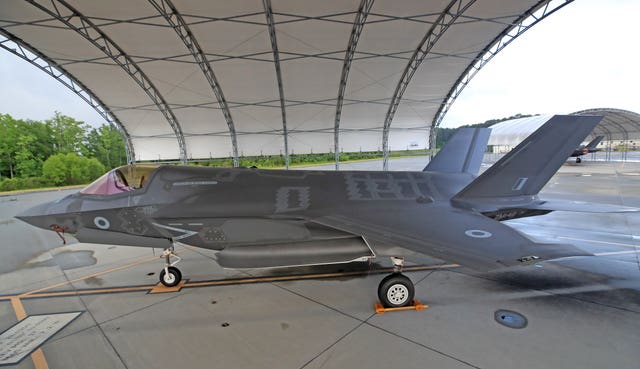 An RAF F35 B Variant in Savannah, Georgia (Peter Byrne/PA)