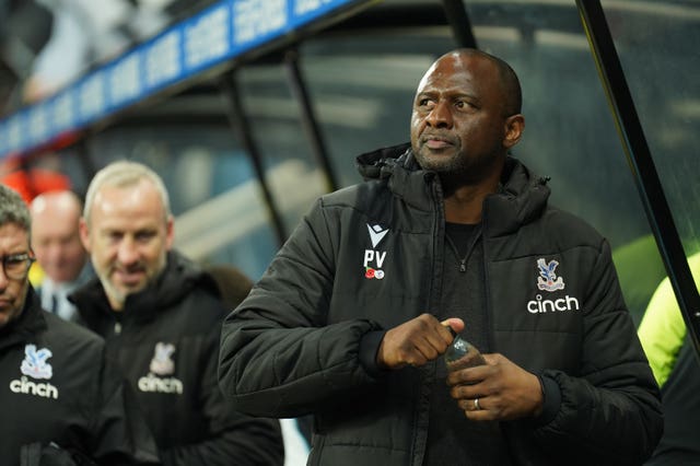 Crystal Palace manager Patrick Vieira took positives from the defeat at St James' Park