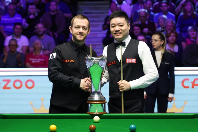 Mark Allen, left, once again came from behind to beat Ding Junhui