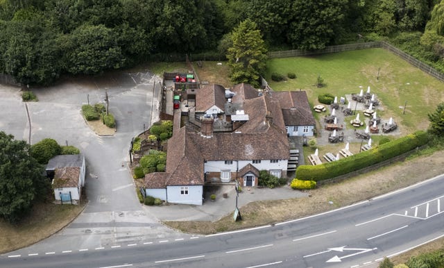 A general view of the Park Gate Inn in Hollingbourne, 