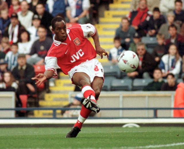 Ian Wright in his playing days at Arsenal
