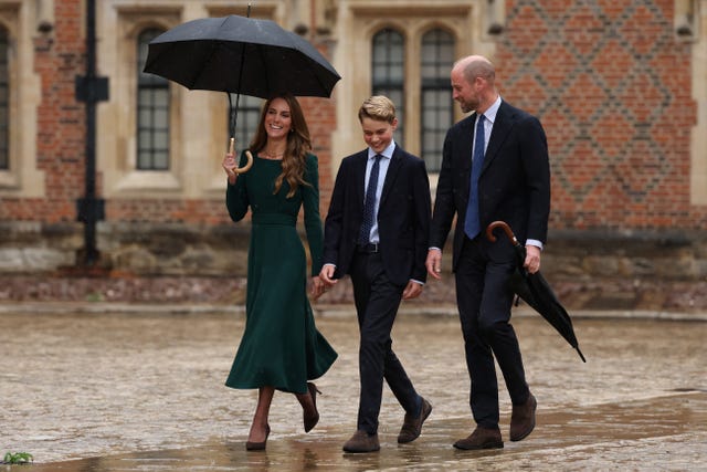 Prince George's first day at Eton