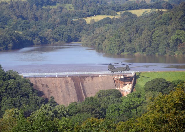 Dam repair work