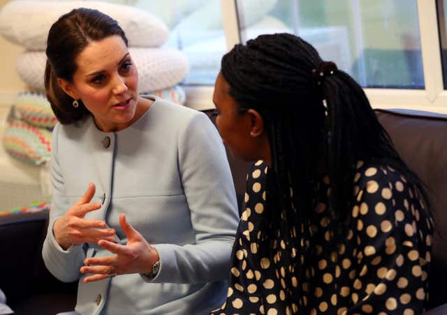The Duchess speaks to a patient during her visit (Hannah McKay/PA)