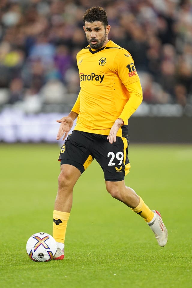 Diego Costa made his debut for Wolves in their defeat by West Ham