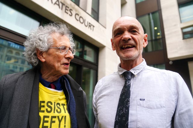 Lance O’Connor was supported in court by Piers Corbyn