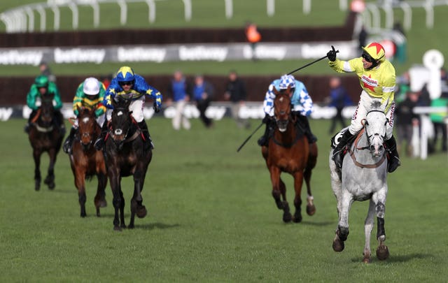 Politologue won the Champion Chase under a jubilant Harry Skelton