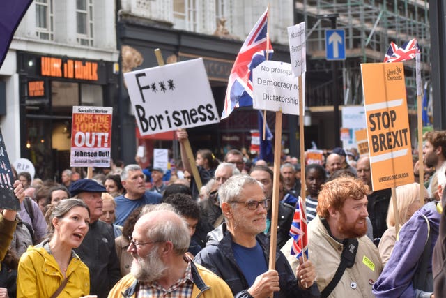 Protesters march in Birmingham