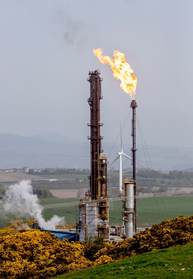 Flaring at Fife Ethylene Plant