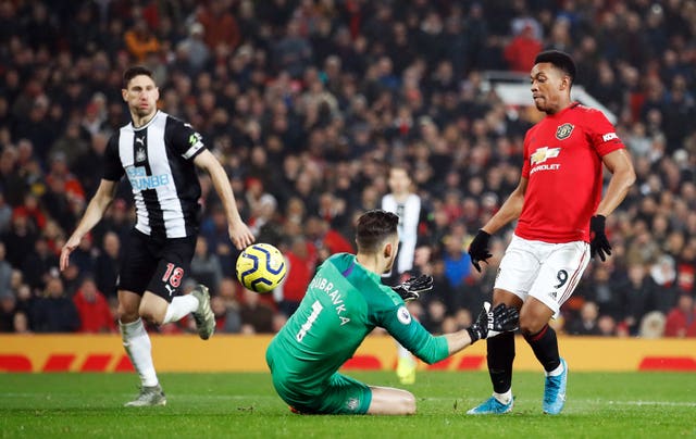 Anthony Martial's brace helped Man United overcome Newcastle on Boxing Day