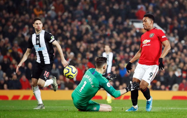 Anthony Martial's brace helped Man United overcome Newcastle on Boxing Day