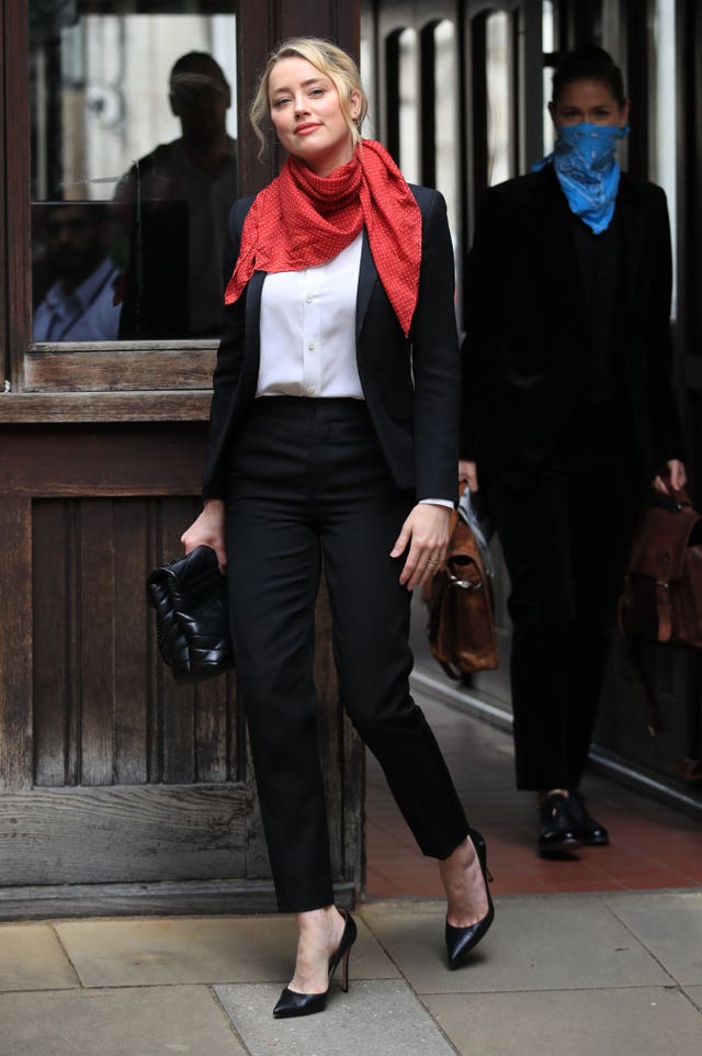 Actress Amber Heard at the High Court in London 