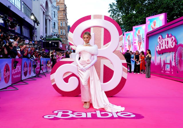Margot Robbie arrives for the European premiere of Barbie at Cineworld Leicester Square in London