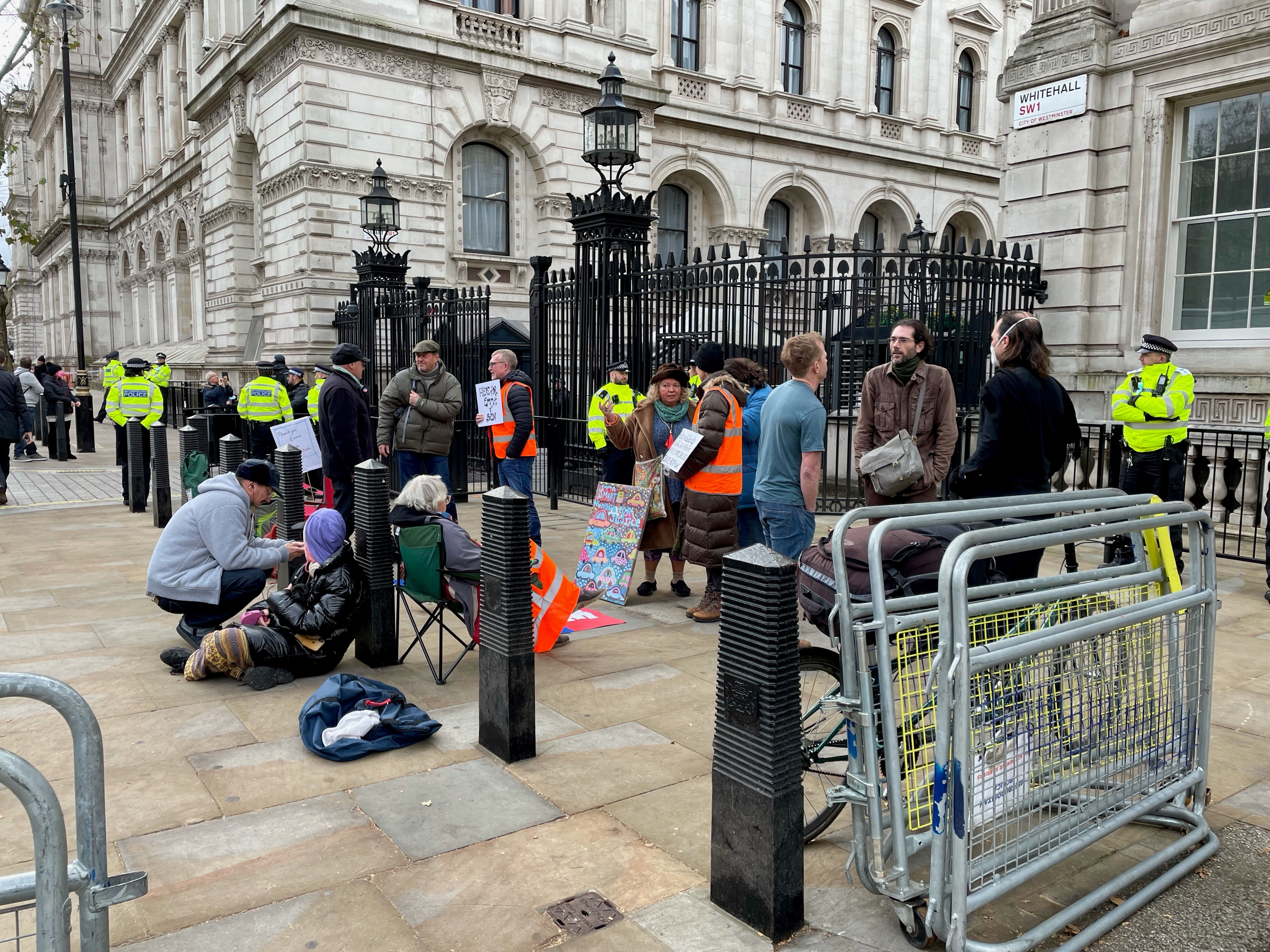 Insulate Britain Protesters Stage 24 Hour Fast Outside Downing Street   2.64039980 