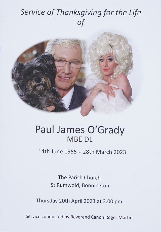 Paul O’Grady funeral