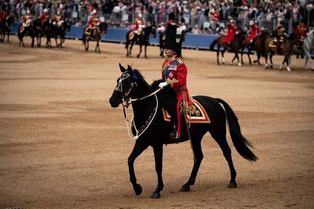 The King at Trooping the Colour
