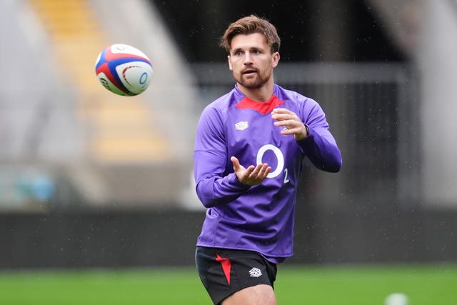 Henry Slade during an England training session