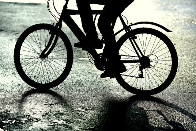 A cyclist in Cambridge