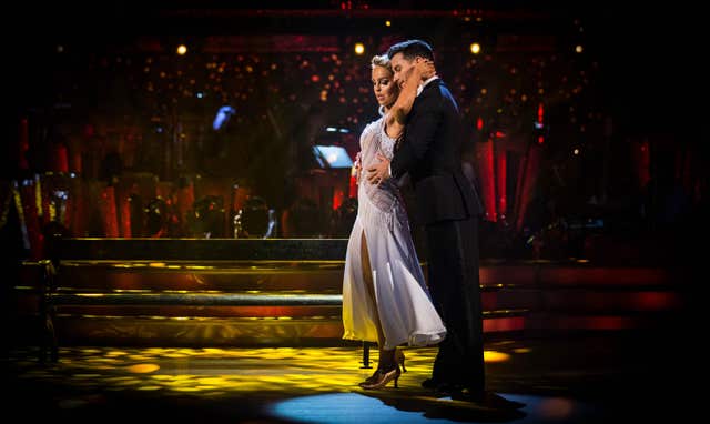 Katie Piper and Gorka Marquez during a dress rehearsal for Strictly