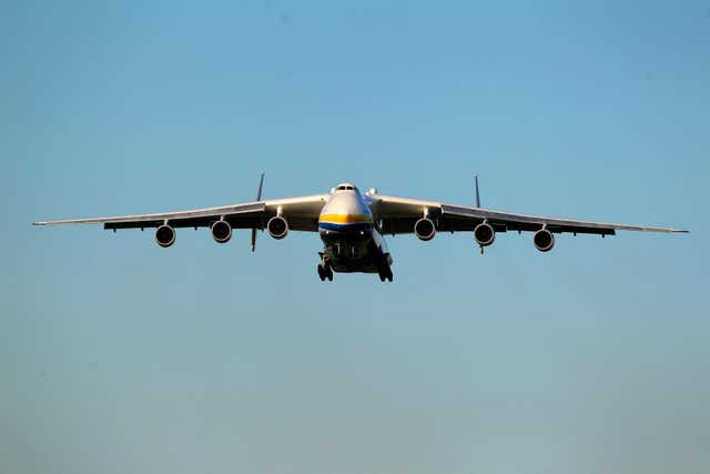 World’s largest plane lands in the UK