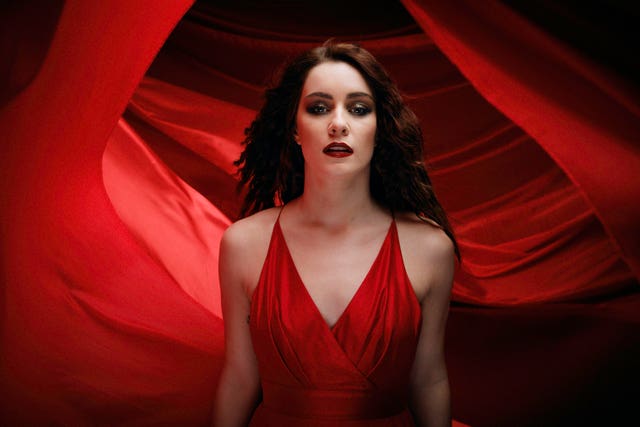 Britain's Eurovision singer Lucie Jones (Charlie Clift/BBC/PA)