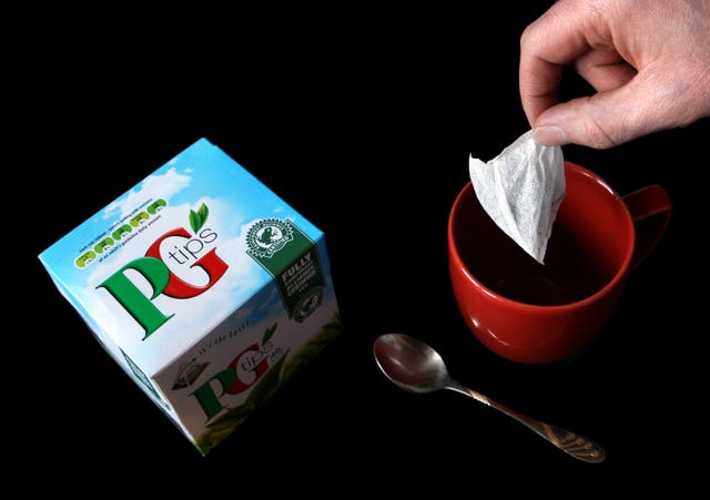 Tea bag in cup