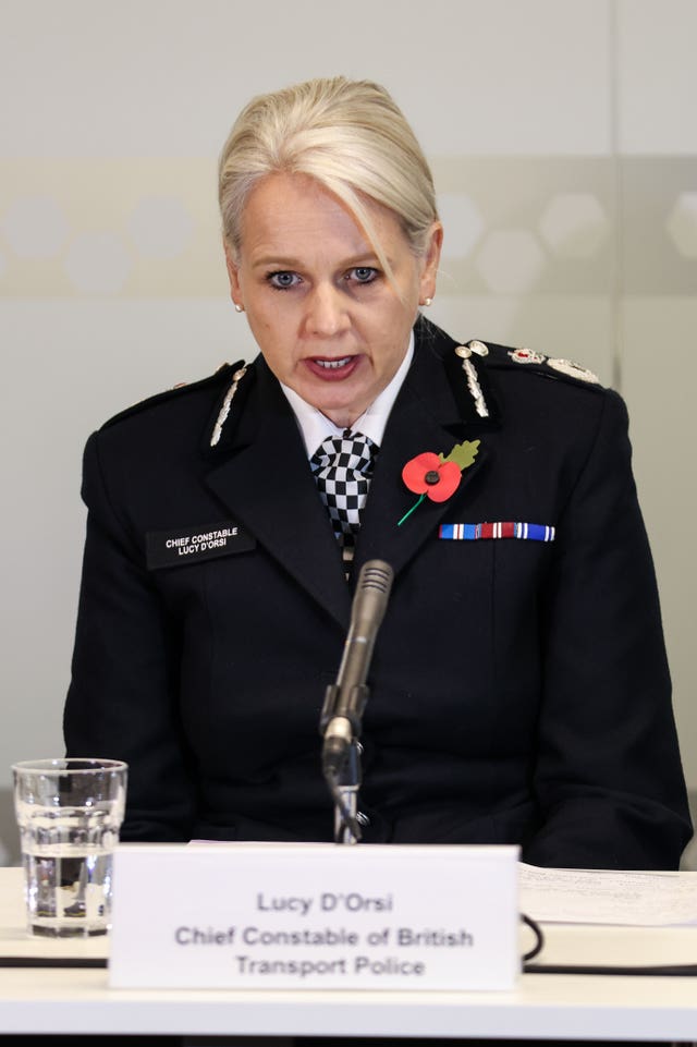 BTP Chief Constable Lucy D’Orsi
