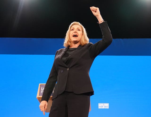 Dame Penny Mordaunt speaks at the Conservative Party Conference 2023