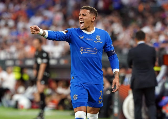 Rangers’ James Tavernier points