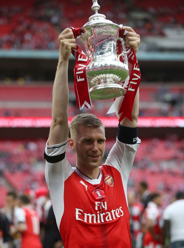 Per Mertesacker won the FA Cup three times at Arsenal