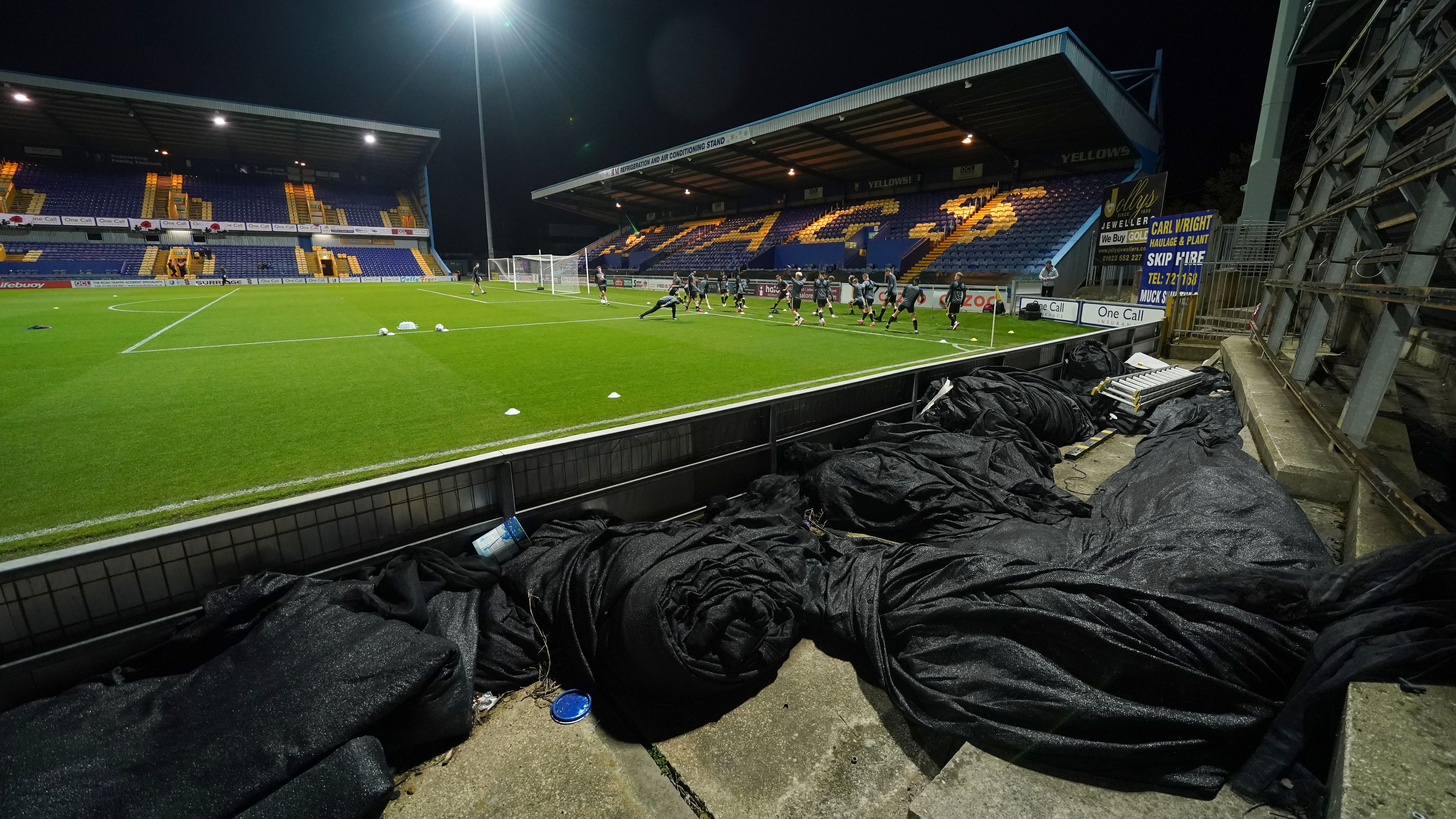 Mansfield hosted Newport (Mike Egerton/PA)