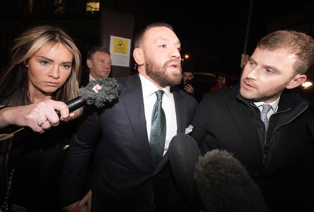 Conor McGregor leaving the High Court in Dublin in November