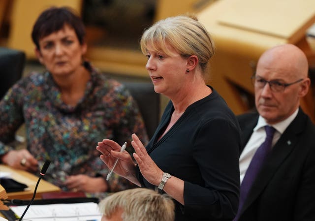 Finance Secretary Shona Robison speaking in Holyrood