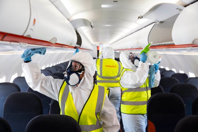 EasyJet will introduce new safety and hygiene measures when it resumes flights (Matt Alexander/PA)