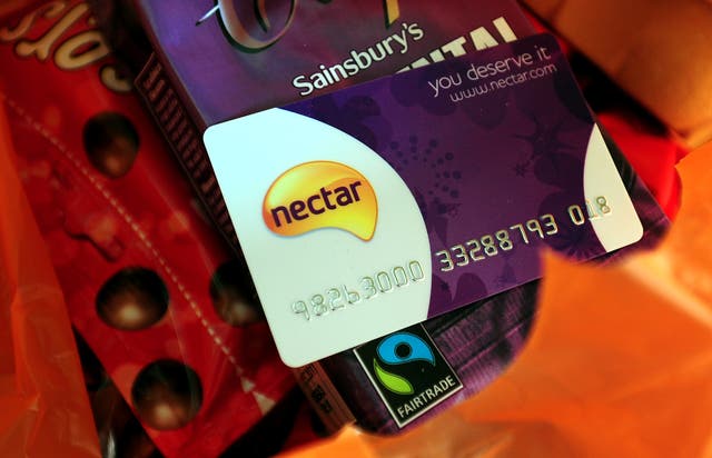 A Sainsbury Nectar loyalty card
