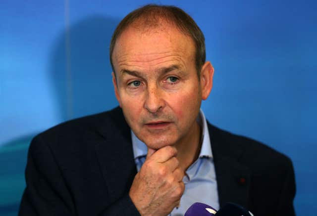 Leader of Fianna Fail, Micheal Martin (Laura Hutton/PA)